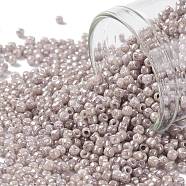 TOHO Round Seed Beads, Japanese Seed Beads, (1203) Opaque Taupe Cocoa Marbled, 11/0, 2.2mm, Hole: 0.8mm,  about 1110pcs/10g(X-SEED-TR11-1203)