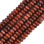 Natural Brecciated Jasper Beads Strands, Rondelle, 4~4.5x2~2.5mm, Hole: 1.2mm, about 155~163pcs/strand, 15.24''~15.31''(38.7~38.9cm)(G-K343-C28-01)