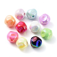 UV Plating Opaque Acrylic Beads, Iridescent, Luminous Beads, Glow in the Dark, Fig, Mixed Color, 14.5mm, Hole: 2mm(OACR-Z013-01)