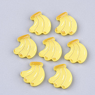 PVC Plastic Cabochons, Banana, Yellow, 21.5x20x5mm(X-PVC-T004-31)