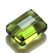 Imitation Austrian Crystal Beads, Grade AAA, Faceted, Rectangle, Yellow Green, 10x12x5.5mm, Hole: 0.9~1mm(SWAR-F060-12x10mm-17)