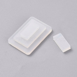 DIY Rectangle USB Disk Silicone Molds, with 2PCS U Disk Hole Plug, for U Disk Molds, White, USB Mold: 26x18x7mm, Plug: 13x6x3mm, 2pcs/set(DIY-WH0162-85)