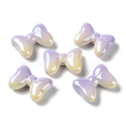 Gradient Color Opaque Acrylic Beads, Bowknot, Plum, 28x20.5x10mm, Hole: 2.5mm(MACR-K341-13E)