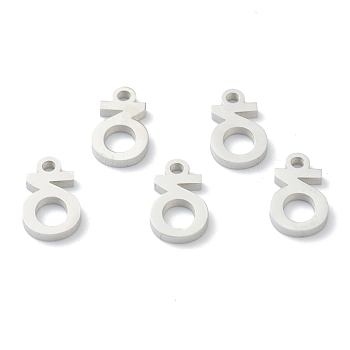 304 Stainless Steel Charms, Greek Alphabet, Stainless Steel Color, Letter.D, 11.5x7x1.5mm, Hole: 1.4mm