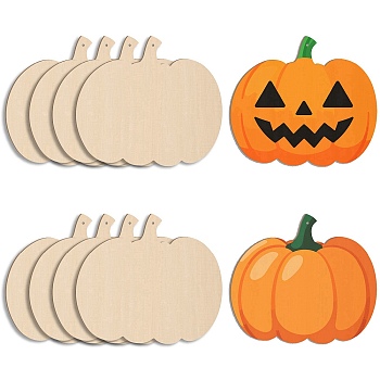 Unfinished Blank Wooden Pendants for Painting Arts, Pyrography, Home Decor,
with Hemp Rope, Pumpkin, 160x180x2.5mm, Hole: 3mm