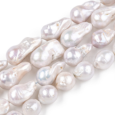 Natural Baroque Pearl Keshi Pearl Beads Strands(PEAR-S019-02C)-3