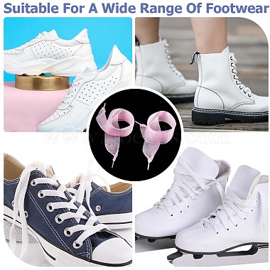 gorgecraft 2 paires 2 lacets de chaussures en mousseline de nylon de couleur dégradée(FIND-GF0004-83A)-5