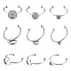 9 piezas 3 estilos 304 configuraciones de anillo de almohadilla de acero inoxidable(STAS-PJ0001-16P)-1