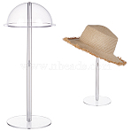 Half Round Shaped Acrylic Hat Display Stands for Hat Wig, Clear, 17x40cm(ODIS-WH0086-096)
