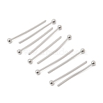 SHEGRACE Brass Ball Head Pins, Cadmium Free & Nickel Free & Lead Free, Real Platinum Plated, 19~21.5x0.7mm, 21 Gauge, Head: 2mm(XGR0086P-28P)