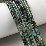 Natural African Turquoise(Jasper) Beads Strands, Column, 8x4mm, Hole: 1mm, about 46pcs/strand, 15.35''(39cm)(G-B091-A25-01)