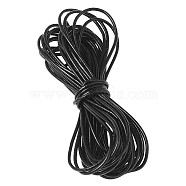 Cowhide Leather Cord, Leather Jewelry Cord, Jewelry DIY Making Material, Round, Black, 1.5mm(WL-TAC0002-01B-1.5mm)