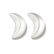 Resin Cabochons, Pearlized, Imitation Cat Eye, Moon, Floral White, 8x4.5x1.5mm(CRES-D003-08)