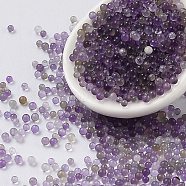 Natural Amethyst Beads, No Hole, Round, 1.2~1.5mm(G-Z016-07A)