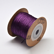Eco-Friendly Dyed Nylon Threads, String Threads Cords, Indigo, 0.4mm, about 164.04 yards(150m)/roll(OCOR-L002-71-313)