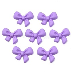 Opaque Spray Painted Acrylic Cabochons, Bowknot, Medium Orchid, 23x27x6mm(ACRP-S679-001)