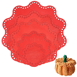 Cotton Wood Basket Bottom, Basket Base with Holes, Knitting Accessories, Flower, Dodger Blue, 9.95x0.25cm, Hole: 5.5mm, 5pcs/set(DIY-WH0319-35)