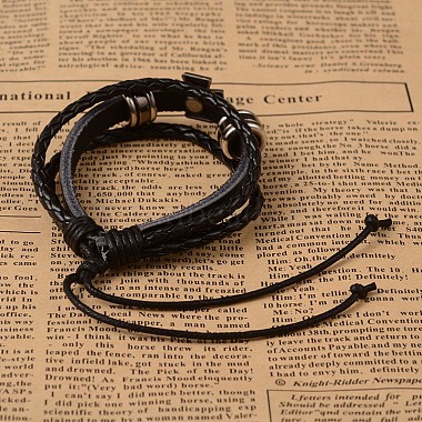Imitation PU Leather Multi-strand Bracelets(BJEW-O129-12)-3