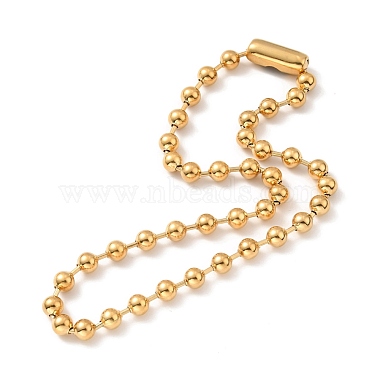 Placage sous vide 304 collier et bracelet en chaîne à billes en acier inoxydable(STAS-D181-01G-01B)-2