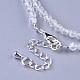 Natural White Topaz Beaded Necklaces(NJEW-K114-A-A09)-3