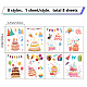 8 Sheets 8 Styles Birthday Cake PVC Waterproof Wall Stickers(DIY-WH0345-082)-2