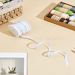 10 Yards Polyester Grosgrain Ribbons for Gift Packing, Silver Wired Edge Ribbon, with 1Pc Plastic Empty Spools, Gainsboro, 1/4 inch(6mm), about 10.00 Yards(9.14m)/Set(SRIB-LP0001-22C)
