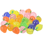 30Pcs 10 Styles Luminous Resin Cabochons, Imitation Fruit, Glow in the Dark, Mixed Shapes, 17.5~25.5x19.5~29.5x18~22.5mm, 3pcs/style(CRES-SC0003-18)