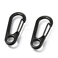 Zinc Alloy Rock Climbing Carabiners, Key Clasps, Electrophoresis Black, 31.5x14.5x7mm(X-KEYC-H111-01EB)