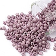 TOHO Round Seed Beads, Japanese Seed Beads, (766) Opaque Pastel Frost Light Lilac, 8/0, 3mm, Hole: 1mm, about 1110pcs/50g(SEED-XTR08-0766)