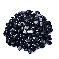 Natural Shungite Tumbled Chips, for Home Crafts Projects and Flower Pot Fish Tank Decoration, 3~5mm(PW-WGA7DCE-09)