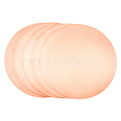 Copper Sheets, Copper Disc, Flat Round, PeachPuff, 80x0.5mm(KK-WH0058-09)
