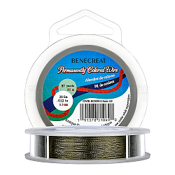 BENECREAT 3 Strands Copper Craft Wire, Long-Lasting Plated, Twisted Round, Antique Bronze, 0.3mm, about 80m/roll(CWIR-BC0008-0.3mm-AB)