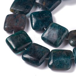 Natural Apatite Beads Strands, Square, 15x15x5mm, Hole: 0.8mm, about 26pcs/strand, 15.55 inch(39.5cm)(G-H242-06B)