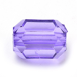 Transparent Acrylic Beads, Oval, Faceted, Medium Slate Blue, 14x10mm, Hole: 2mm, about 435pcs/500g(TACR-S144-23A)