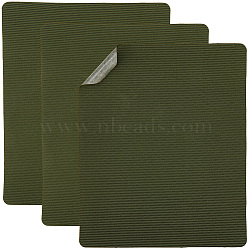 Self Adhesive Cloth Patch, Rectangle, Dark Olive Green, 280x260x0.6mm(DIY-WH20011-38C)