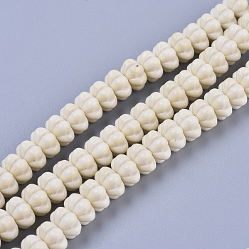 Natural Agate Beads Strands, Pumpkin, 10x6mm, Hole: 0.7mm, about 68pcs/strand, 15.75 inch(40cm)