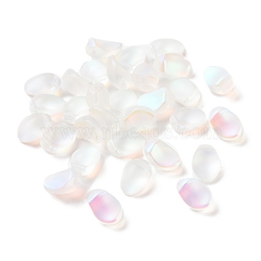 Clear AB Petaline Czech Glass Beads