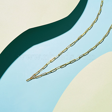 SHEGRACE Brass Paperclip Chain Necklaces(JN975A)-6