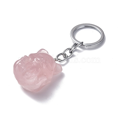 Natural Rose Quartz Keychains(KEYC-P011-03P-10)-2