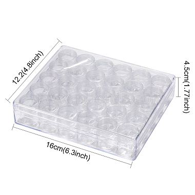 Clear Rectangle Plastic Beads Containers