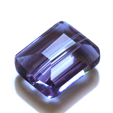 10mm Lilac Rectangle Glass Beads