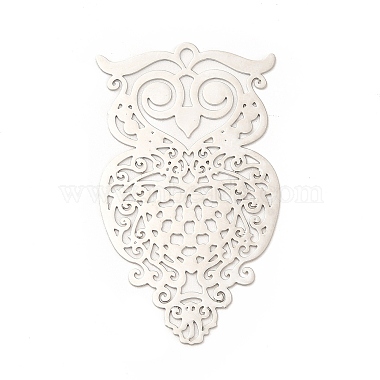 Rack Plating Brass Filigree Pendants(KKC-K001-14P)-2