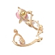 Alloy Rose Climber Wrap Around Stud Earrings for Women(EJEW-A096-01E)-3