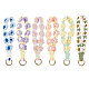 6Pcs 6 Colors Bohemia Cotton Daisy Wrist Strap Pendant Decorations(HJEW-GL0001-14)-1