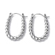 304 Stainless Steel Twist Hoop Earrings(STAS-Z052-09P)-1