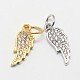 CZ Brass Micro Pave Cubic Zirconia Wing Charms(ZIRC-L018-18)-1