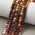 Natural Mookaite Beads Strands, Faceted, Cube, 3.5~4.5x4~4.5x4~4.5mm, Hole: 0.6~0.8mm, about 99~104pcs/strand, 15.43''(39.2cm)~15.55''(39.5cm)(G-D103-C04)