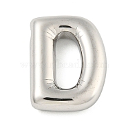 Non-Tarnish 304 Stainless Steel Pendants, Letter Charm, Letter D, 21x16x5mm, Hole: 1.5x2.5mm(STAS-B071-01P-D)