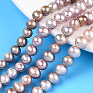 Natural Cultured Freshwater Pearl Beads Strands, Potato, Plum, 6.5~7.5mm, Hole: 0.6mm, about 55~56pcs/strand, 14.57~14.76 inch(37~37.5cm)(PEAR-N013-06S)