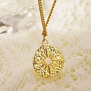 Stainless Steel Donut with Star Pendant Necklaces for Women, Golden, 17.72 inch(45cm)(VX1933-1)